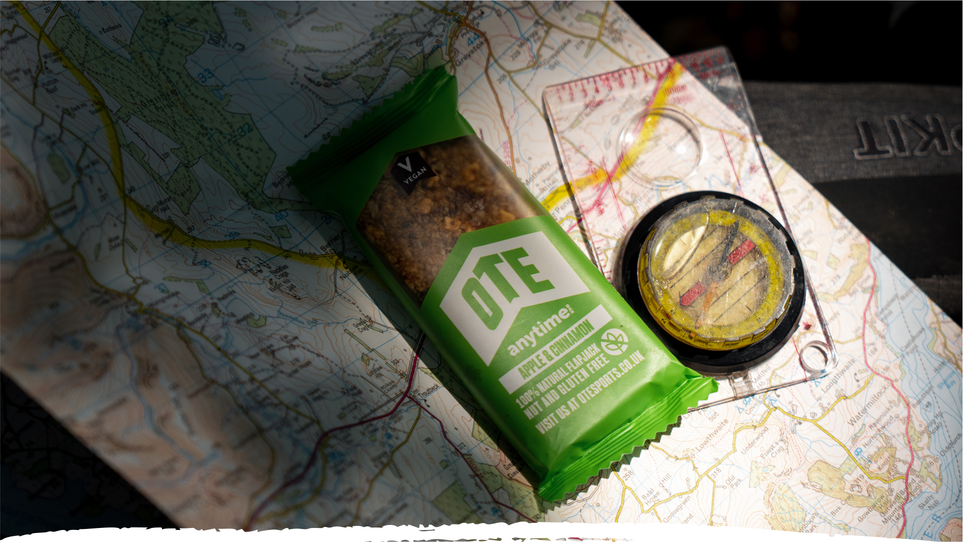 Map and compass with OTE products