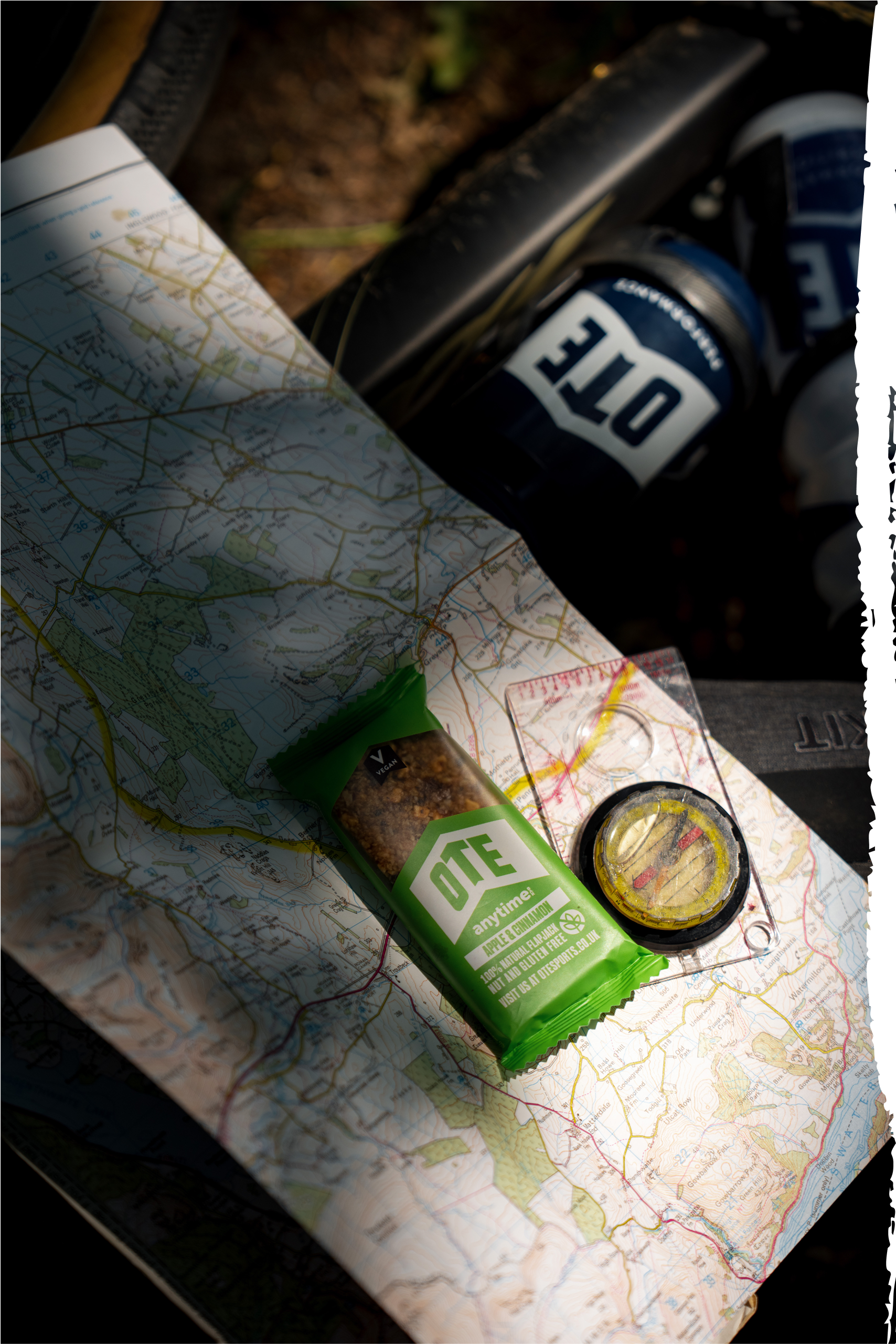 Map and compass with OTE products